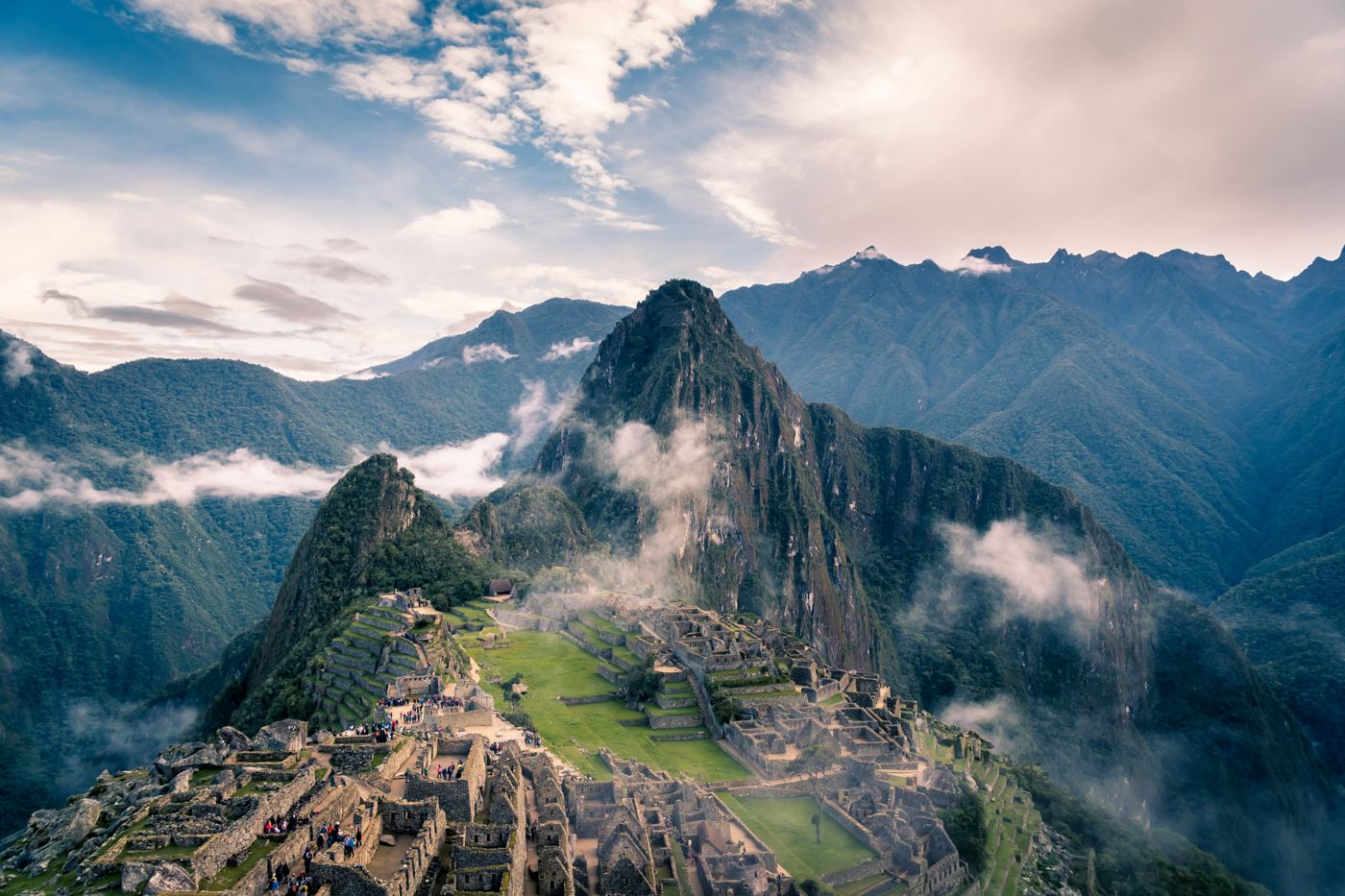 Machu Picchu among misty mountains